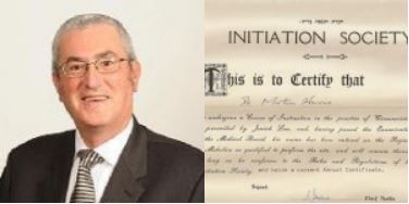 Dr Martin Harris Initiation Society Certificate